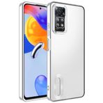 Spia Xiaomi Redmi Note 11 Pro 5G Kılıf Gümüş Disk Kapak Kamera Korumalı Dayanıklı Darbe Karşıtı Koruyucu Yeni Nesil Tasarım (Xiaomi Redmi Note 11 Pro 5G, Gümüş)