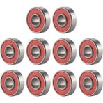 Spibicyy 10 Adet 608-2RS Longboard Entegre Rulman Kaykay Tekerlek Rulman Inline Paten Rulman 8X22X12.6MM, Kırmızı (Yurt Dışından) - Aksesuar