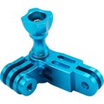 Spibicyy Cnc Alüminyum Alaşımlı Üç Yollu Pivot Kol Montaj Adaptörü Gopro Hero 1 2 3 3+ 4 5 Oturum/xıaomı Yi/sj/gitup Spor Kamera Mavi (Yurt Dışından) - Siyah