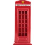 Spibicyy Metal Kırmızı Ingiliz Ingilizcesi Londra Telefon Kulübesi Bankası Kuma Tasarruf Potu Kuma Kırmızı Telefon Kulübesi Kutusu 140X60X60MM (Yurt Dışından) - Siyah