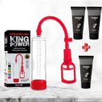 Spicyx Dream Pump King Power Vakum Kırmızı Penis Pompası +3 Adet Viagel