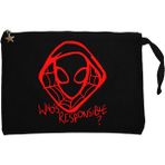Spider Gwen Siyah Clutch Astarlı Cüzdan / El Çantası - 25x18cm