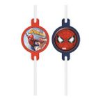 Spider-Man Crime Fighter Desenli Karton Pipet 4’lü