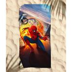 Spiderman Alev Temalı Plaj Havlusu Çok Renkli