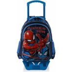 Spiderman Çekçekli Ilkokul Çantası Salto Tech - İlkokul - Mavi - 40 x 10 x 53 cm