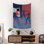 Spiderman Çizgi Roman Comic Duvar Örtüsü Halısı 70X90 cm - 70 x 90 cm