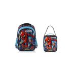 Spiderman Lisanslı İlkokul Sırt Çantası ve Beslenme Çantası Seti 2li, Mavi