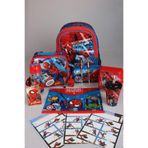 SPIDERMAN Lisanslı Okul Çantası, Kalem Çantası, Beslenme Çantası, Matara, Beslenme Kabı, Bloknot, Dosya, Etiket, Kalemtraş, Silgi ve Kurşun Kalem Seti