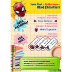 Spiderman Okul Etiketi Defter Etiketi Kalem Etiketi Kişiye Özel Suya Dayanıklı Isim Yazılabilien - 1 - Çok Renkli