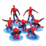 Spiderman - Örümcek Adam 5-7 Cm 7 Li Tam Set Oyuncak Figür Pasta Süsü Spider - Man