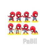 Spiderman - Örümcek Adam 8 Li Tam Set Oyuncak Figür Pasta Süsü