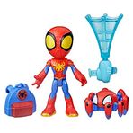 Spidey and His Amazing Friends Web-Spinners Spidey 4 inç Aksiyon Figürü, Aksesuarlı, Web-İplik Aksesuarı, Çocuklar için Marvel Oyuncakları, 3 Yaş ve Üzeri