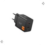 Spigen 47W USB-C 2 Port Mini Hızlı Şarj Aleti PPS 2.0 Desteği / Isı Düşürücü GaN Pro Destekli Akım Korumalı Güç Adaptörü iPhone & Android & iPad & MacBook Type-C Black - ACH09457 - Siyah