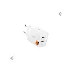 Spigen 47W Usb-C 2 Port Mini Hızlı Şarj Aleti Samsung Pps 2.0 / Isı Düşürücü Gan Pro Akım Korumalı Pd 3.0 / Scp / Fcp Protokol Güç Adaptörü İphone & Android & İpad & Macbook Type-C White
