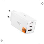 Spigen 67W USB-C + USB-A 3 Port Hızlı Şarj Aleti PPS 3.0 Desteği Isı Düşüren GaN Pro Destekli Akım Korumalı Güç Adaptörü iPhone & Android & iPad & MacBook Type-C White - ACH08710 - Beyaz