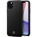 Spigen Apple iPhone 11 Pro Max Kılıf La Manon Câlin Premium Deri Tasarım Chic Black - 075CS27064