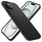 Spigen Apple iPhone 15 Plus ile Uyumlu Kılıf Liquid Air Matte Black - ACS06650