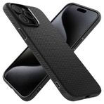 Spigen Apple iPhone 15 Pro Max ile Uyumlu Kılıf Liquid Air Matte Black - ACS06562