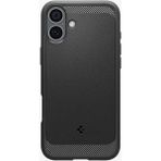 Spigen Apple iPhone 16 Plus ile Uyumlu Ekstra Dayanıklı MagSafe Kılıf Rugged Armor Hava Kanalı Teknolojisi™ Askeri Sınıf Koruma MagFit Matte Black Çift Katman Kapak - ACS08087