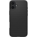 Spigen Apple iPhone 16 Plus ile Uyumlu ince Kılıf Liquid Air Hava Kanalı Teknolojisi™ Askeri Sınıf Koruma Matte Black Dokulu Yüzey Kapak - ACS08066