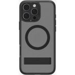 Spigen Apple iPhone 16 Pro ile Uyumlu ince MagSafe Kılıf Ultra Hybrid S Metal Stand'lı Sararmaya Dayanıklı DuraClear™ Hava Kanalı Teknolojisi™ Askeri Sınıf Koruma Frost Black Mat Kapak - ACS08379