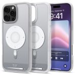 Spigen Apple iPhone 16 Pro ile Uyumlu ince MagSafe Kılıf Ultra Hybrid Sararmaya Dayanıklı DuraClear™ Hava Kanalı Teknolojisi™ Askeri Sınıf Koruma MagFit Classic Silver Tasarım Kapak - ACS08139