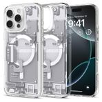 Spigen Apple iPhone 16 Pro ile Uyumlu ince MagSafe Kılıf Ultra Hybrid Sararmaya Dayanıklı DuraClear™ Hava Kanalı Teknolojisi™ Askeri Sınıf Koruma MagFit Zero One White Tasarım Kapak - ACS08136