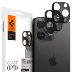 Spigen Apple iPhone 16 Pro Max / 16 Pro / 15 Pro Max / 15 Pro / 14 Pro Max / 14 Pro ile Uyumlu Kamera Lens Camı Koruyucu GLAS.tR Optik (2 Adet) Black - AGL05273
