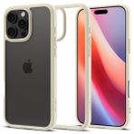 Spigen Apple iPhone 16 Pro Max ile Uyumlu ince Kılıf Crystal Hybrid Sararmaya Dayanıklı DuraClear™ Hava Kanalı Teknolojisi™ Askeri Sınıf Koruma Mute Beige Şeffaf Kapak - ACS08030