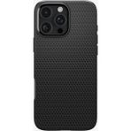 Spigen Apple iPhone 16 Pro Max ile Uyumlu ince Kılıf Liquid Air Hava Kanalı Teknolojisi™ Askeri Sınıf Koruma Matte Black Dokulu Yüzey Kapak - ACS07988