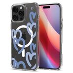 Spigen Apple iPhone 16 Pro Max ile Uyumlu ince MagSafe Kılıf Ultra Hybrid Sararmaya Dayanıklı DuraClear™ Hava Kanalı Teknolojisi™ Askeri Sınıf Koruma MagFit Hearts Denim Tasarım Kapak - ACS08273