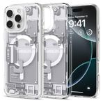 Spigen Apple iPhone 16 Pro Max ile Uyumlu ince MagSafe Kılıf Ultra Hybrid Sararmaya Dayanıklı DuraClear™ Hava Kanalı Teknolojisi™ Askeri Sınıf Koruma MagFit Zero One White Tasarım Kapak - ACS08005