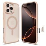 Spigen Apple iPhone 16 Pro Max ile Uyumlu ince MagSafe Kılıf Ultra Hybrid T Force Kamera Butonu Sararmaya Dayanıklı DuraClear™ Hava Kanalı Teknolojisi™ Askeri Sınıf Koruma Rose Mat Kapak - ACS09069