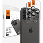 Spigen Apple iPhone 17 Pro Max / 17 Pro / 16 Pro Max / 16 Pro / 15 Pro Max / 15 Pro / 14 Pro Max ile Uyumlu Kamera Lens Camı Koruyucu Kolay Kurulum GLAS.tR EZ Fit Optik Pro 2 Adet Black - AGL05205 - Siyah
