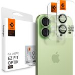 Spigen Apple iPhone 17/16 Plus / 16 ile Uyumlu Kamera Lens Camı Koruyucu Kolay Kurulum GLAS.tR EZ Fit Optik Pro (2 Adet) Green - AGL10128