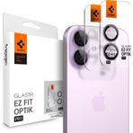 Spigen Apple iPhone 17/16 Plus / 16 ile Uyumlu Kamera Lens Camı Koruyucu Kolay Kurulum GLAS.tR EZ Fit Optik Pro (2 Adet) Purple - AGL10127