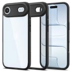 Spigen Apple iPhone Air ile Uyumlu ince Kılıf Ultra Hybrid Sararmaya Dayanıklı DuraClear™ Hava Kanalı Teknolojisi™ Askeri Sınıf Koruma Matte Black Şeffaf Kapak - ACS10050