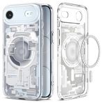 Spigen Apple iPhone Air ile Uyumlu ince MagSafe Kılıf Ultra Hybrid Sararmaya Dayanıklı DuraClear™ Hava Kanalı Teknolojisi™ Askeri Sınıf Koruma MagFit Zero One White Tasarım Kapak - ACS10056
