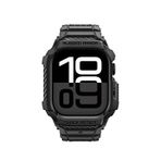 Spigen Apple Watch 11/10 Ile Uyumlu 42 Mm Rugged Armor Pro 2 Matte Black Akıllı Saat Kordon - Siyah