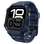 Spigen Apple Watch 42mm Seri 11/10 İle Uyumlu Kılıf & Kordon Kayış Rugged Armor Pro 2 Navy Blue - ACS10495