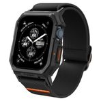 Spigen Apple Watch 45mm (Seri 9/8/7) Kılıf & Kordon Kayış Lite Fit Pro Matte Black - ACS07103