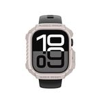 Spigen Apple Watch Seri 11/10 Ile Uyumlu 42 Mm Kılıf Rugged Armor 2 Dune Beige Akıllı Saat Kordon - Bej