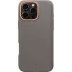 Spigen Caseology Apple iPhone 16 Pro ile Uyumlu Silikon MagSafe Kılıf Nano Pop Mag Hava Kanalı Teknolojisi™ Askeri Sınıf Koruma Papaya Gray Kaymaz Kapak - ACS08173