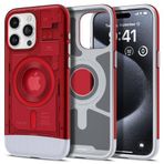 Spigen iPhone 15 Pro ile uyumlu Kılıf Classic C1 iMac G3 Design MagFit MagSafe özellikli Ruby - ACS06744