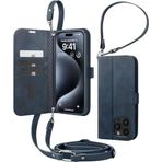 Spigen iPhone 15 Pro Kılıf Wallet S Pro Navy - ACS06741