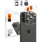 Spigen iPhone 17 Pro Max / 17 Pro / 16 Pro Max / 16 Pro / 15 Pro Max / 15 Pro / 14 Pro Max / 14 Pro ile uyumlu Kamera Lens Camı Koruyucu Kolay Kurulum Glas.tR EZ Fit Optik Pro 2 Adet Desert AGL08862