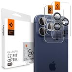 Spigen iPhone 17 Pro Max / 17 Pro / 16 Pro Max / 16 Pro / 15 Pro Max / 15 Pro / 14 Pro Max / 14 Pro ile uyumlu Kamera Lens Camı Koruyucu Kolay Kurulum Glas.tR EZ Fit Optik Pro (2 Adet) Gray - AGL10125