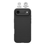 Spigen İphone Air İle Uyumlu Kılıf Liquid Air Hava Kanalı Teknolojisi Askeri Sınıf Koruma Dokulu Yüzey Kapak Matte Black
