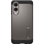 Spigen Samsung Galaxy S25 Edge ile Uyumlu Ekstra Dayanıklı Kılıf Tough Armor Ai Hava Kanalı Teknolojisi™ Askeri Sınıf Koruma MagFit özellikli KickStand'lı Gunmetal Çift Katman Kapak - ACS09423