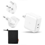 SPİGEN Spigen 45w Usb-c 2 Port Adaptör - Hızlı Şarj Aleti Iphone ve Android ve Ipad ve Macbook Type-c Değiştirilebilir Başlık Pe2010 - Ach02